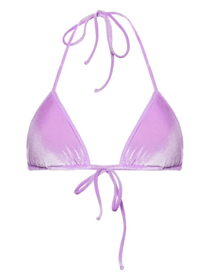 MC2 Saint Barth Leah velvet bikini top - Purple von MC2 Saint Barth