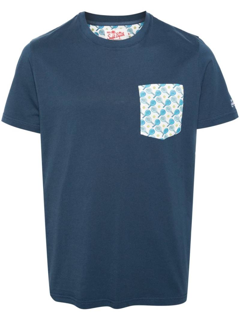 MC2 Saint Barth Padel-print cotton T-shirt - Blue von MC2 Saint Barth