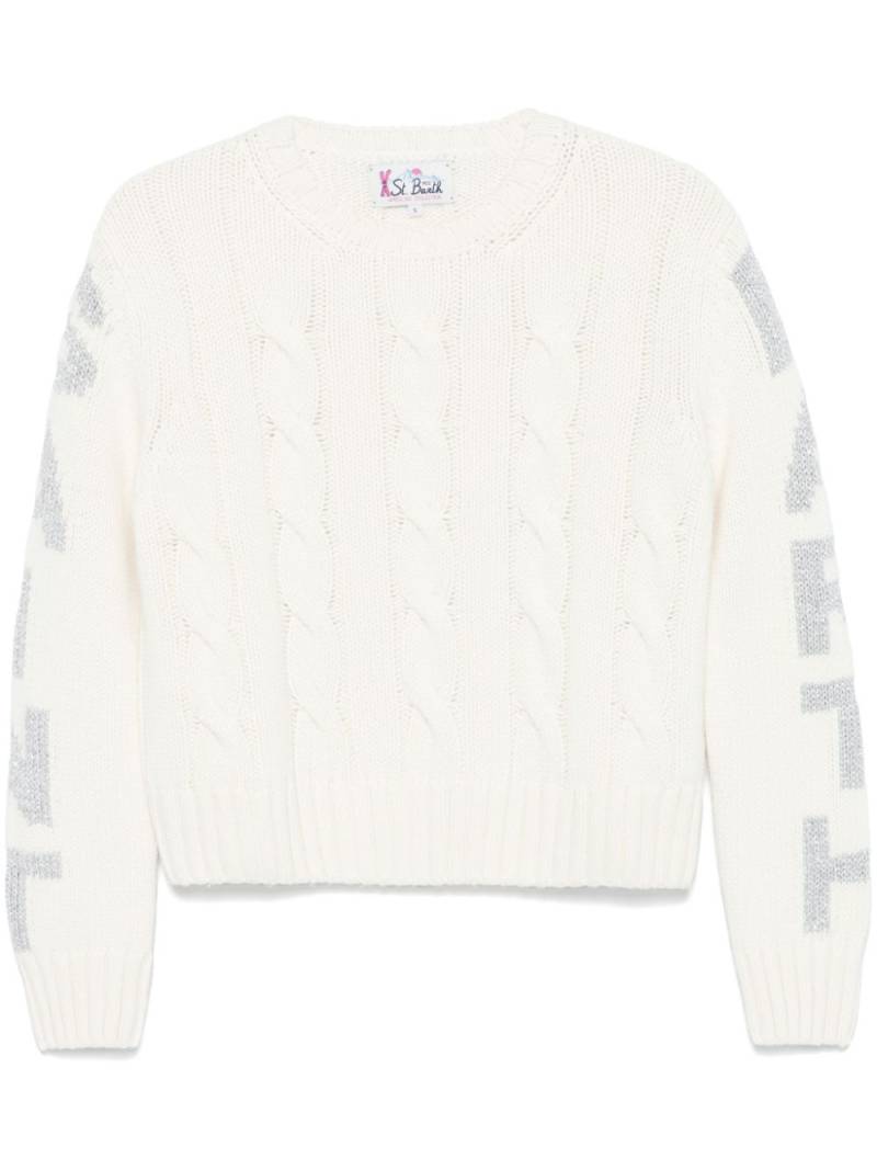 MC2 Saint Barth Saint Barth-intarsia sweater - White von MC2 Saint Barth