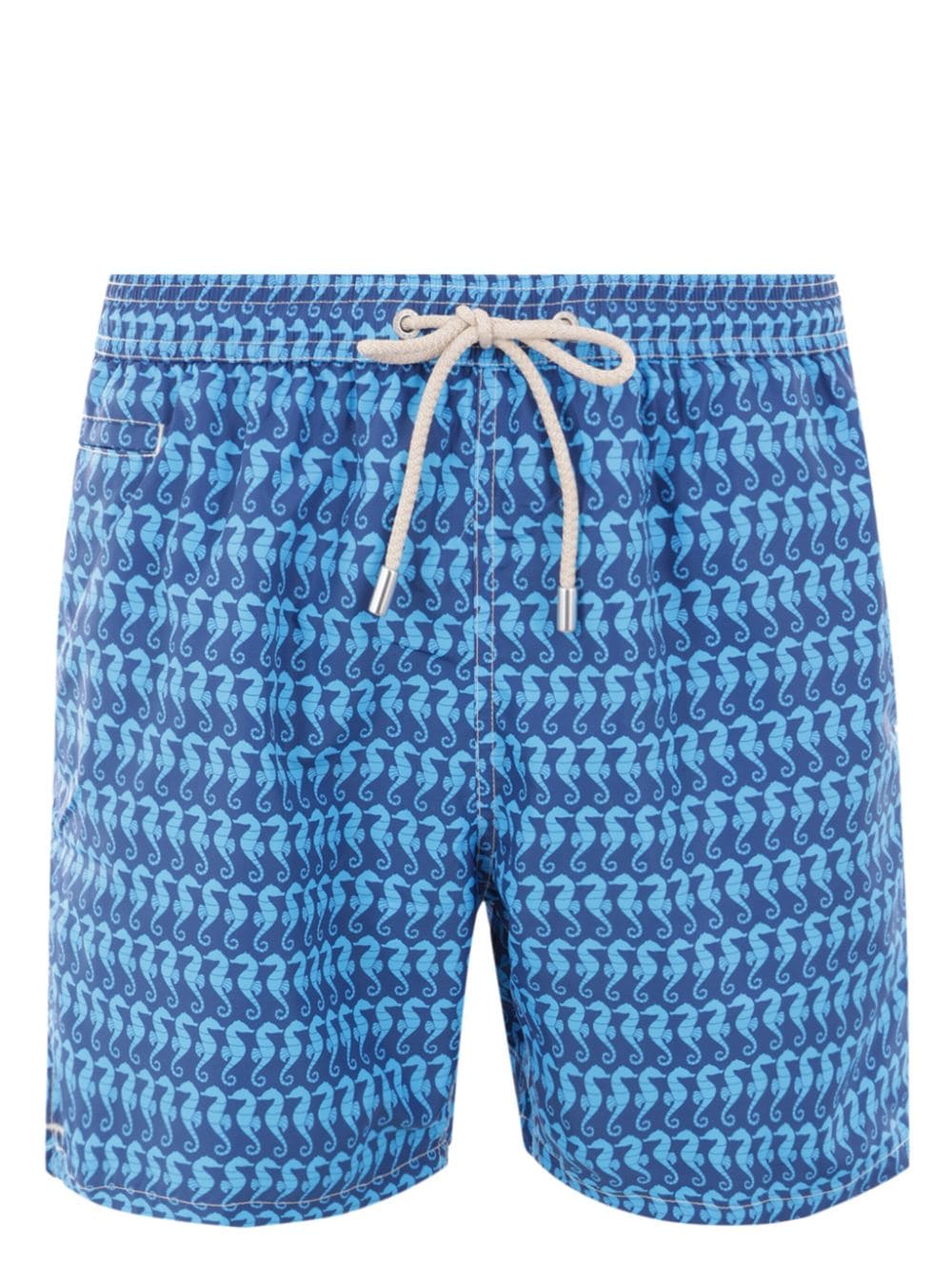 MC2 Saint Barth Seahorse-print swim shorts - Blue von MC2 Saint Barth