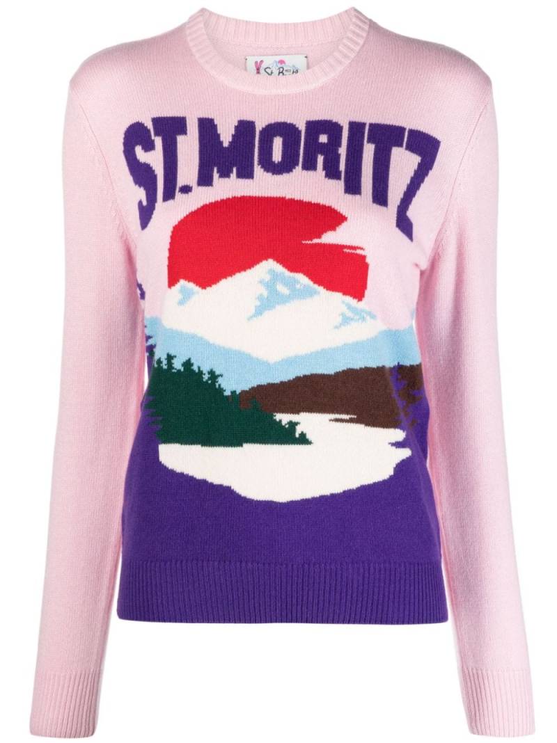 MC2 Saint Barth St. Moritz jacquard crew-neck jumper - Pink von MC2 Saint Barth