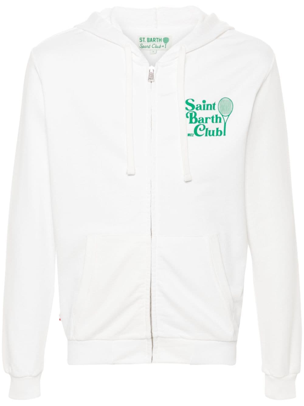 MC2 Saint Barth Tennis Club zip-up hoodie - White von MC2 Saint Barth