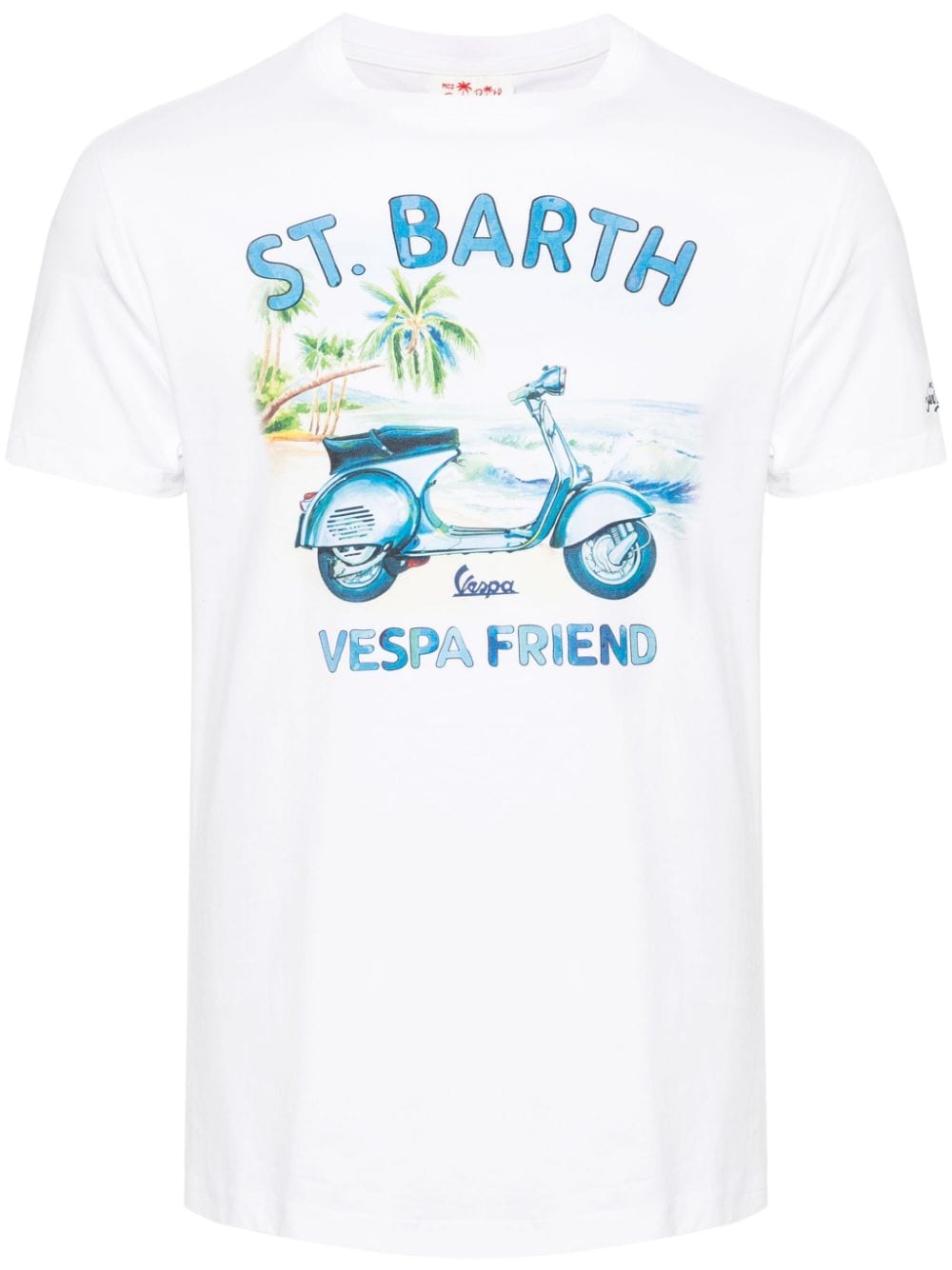 MC2 Saint Barth Vespa Friend cotton T-shirt - White von MC2 Saint Barth