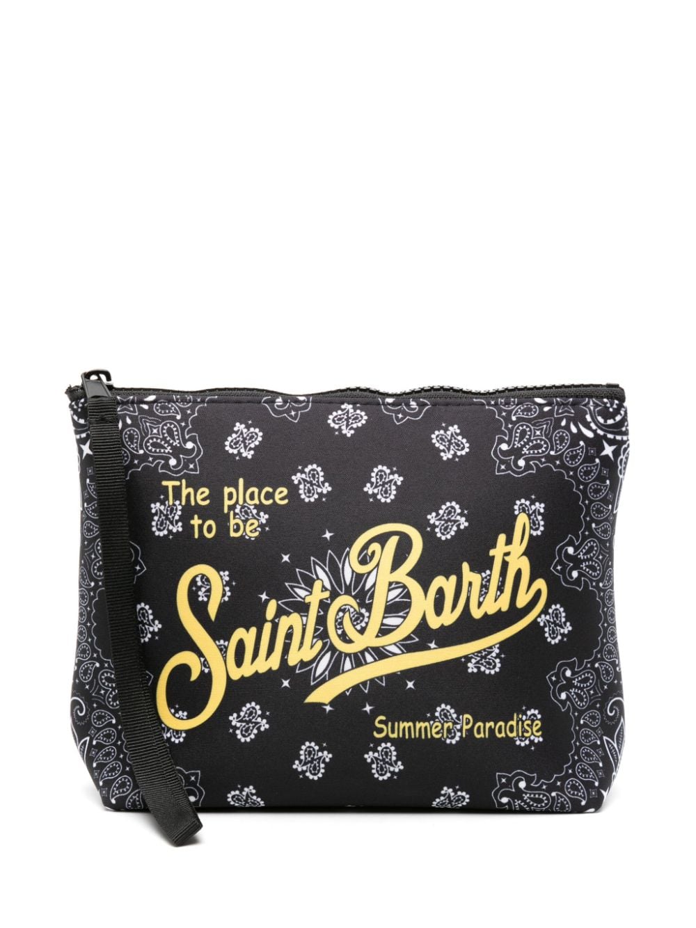 MC2 Saint Barth bandana-print wash bag - Black von MC2 Saint Barth