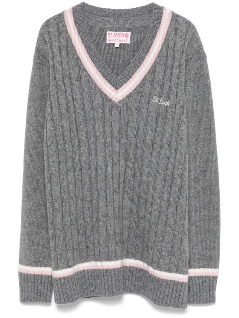 MC2 Saint Barth cable-knit sweater - Grey von MC2 Saint Barth