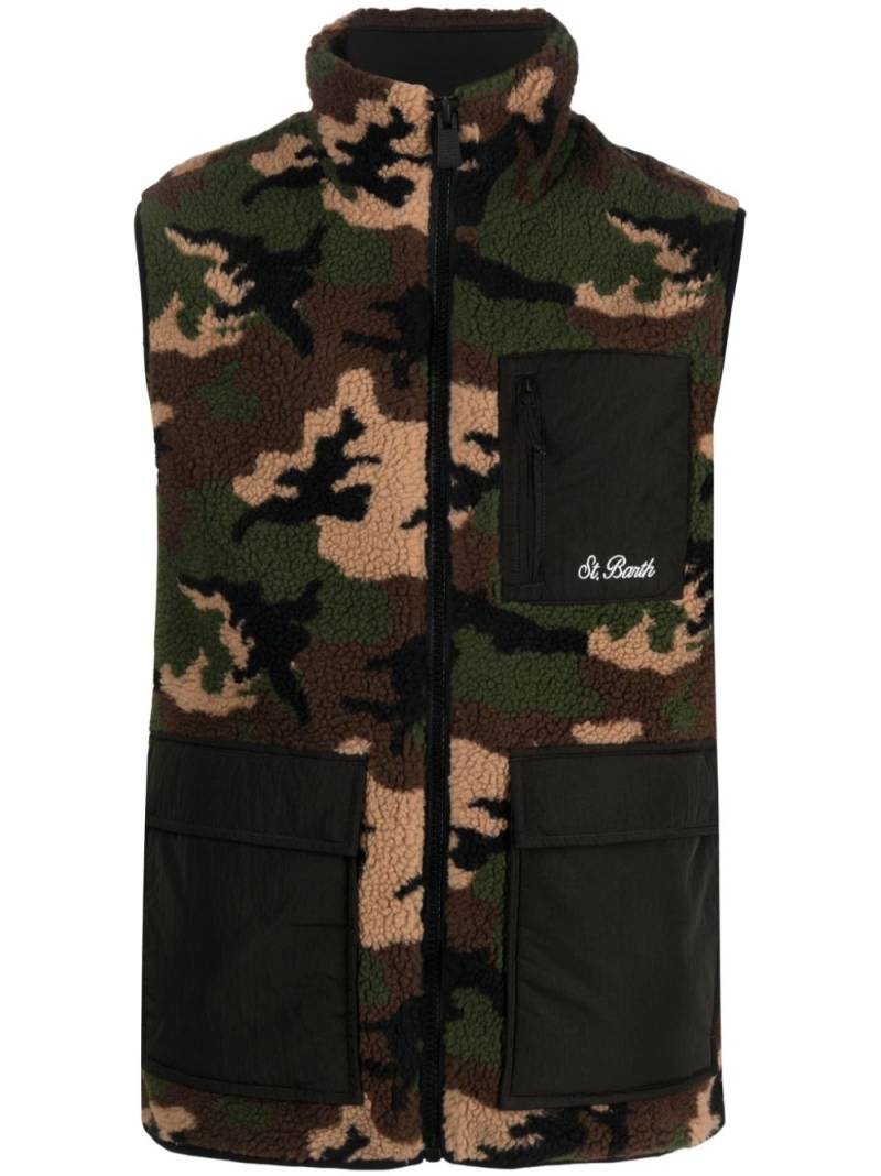 MC2 Saint Barth camouflage-print zipped gilet - Green von MC2 Saint Barth