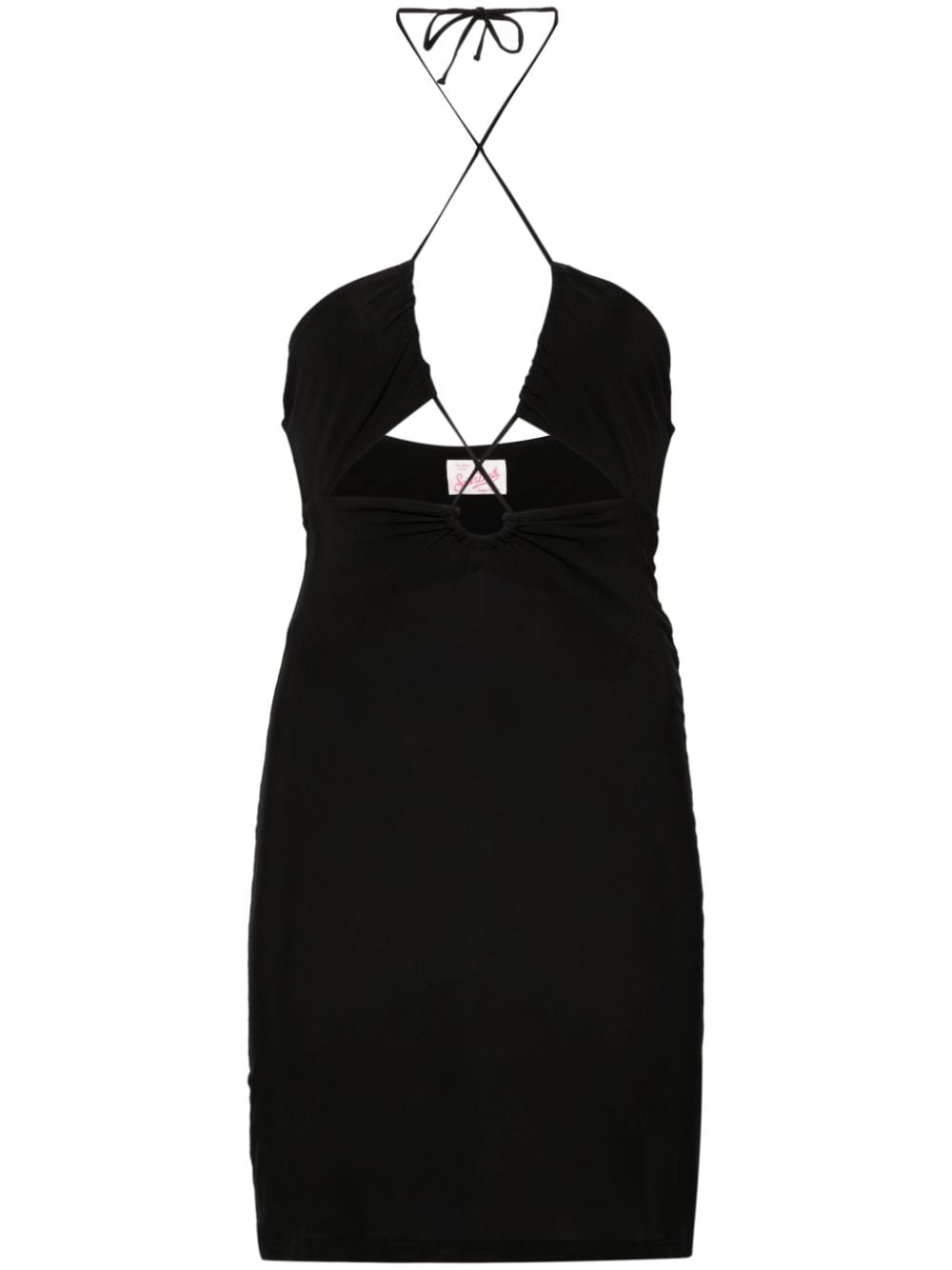 MC2 Saint Barth gathered halterneck minidress - Black von MC2 Saint Barth