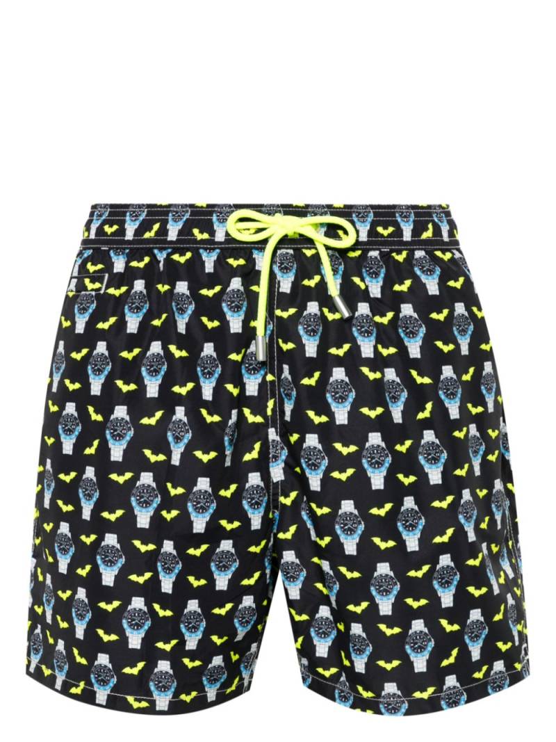 MC2 Saint Barth graphic-print swim shorts - Black von MC2 Saint Barth