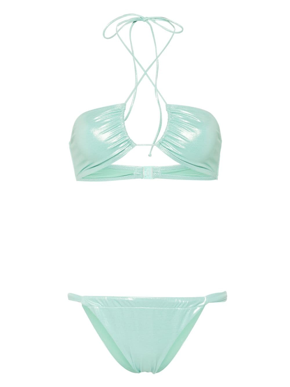 MC2 Saint Barth iridescent-effect bikini - Green von MC2 Saint Barth