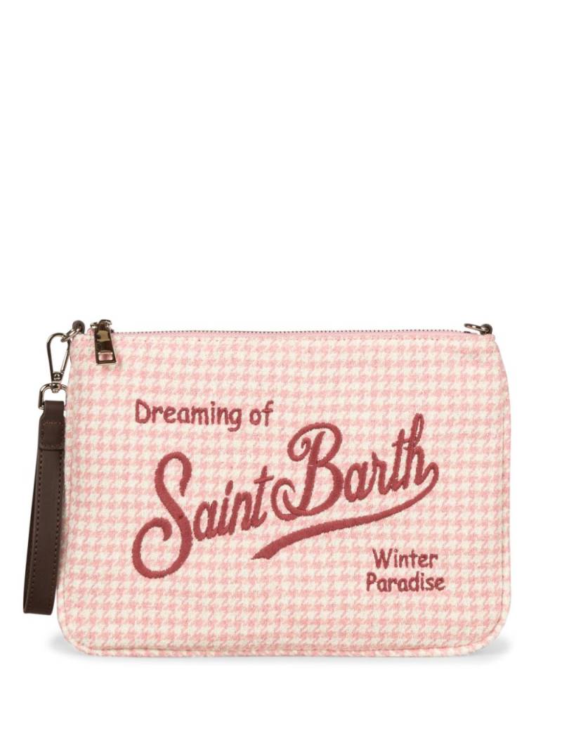 MC2 Saint Barth logo-embroidered clutch bag - Pink von MC2 Saint Barth