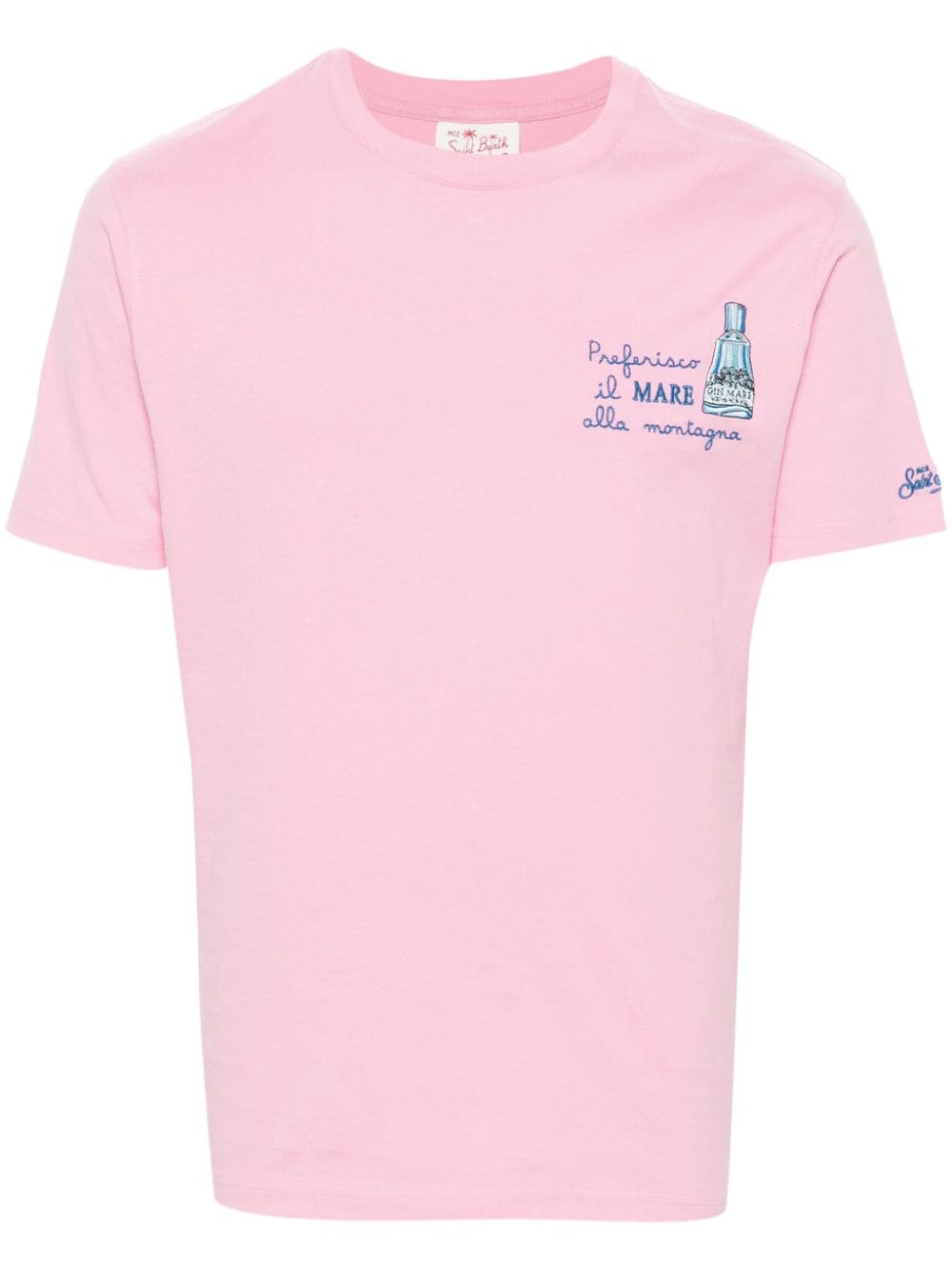 MC2 Saint Barth logo-embroidered cotton T-shirt - Pink von MC2 Saint Barth