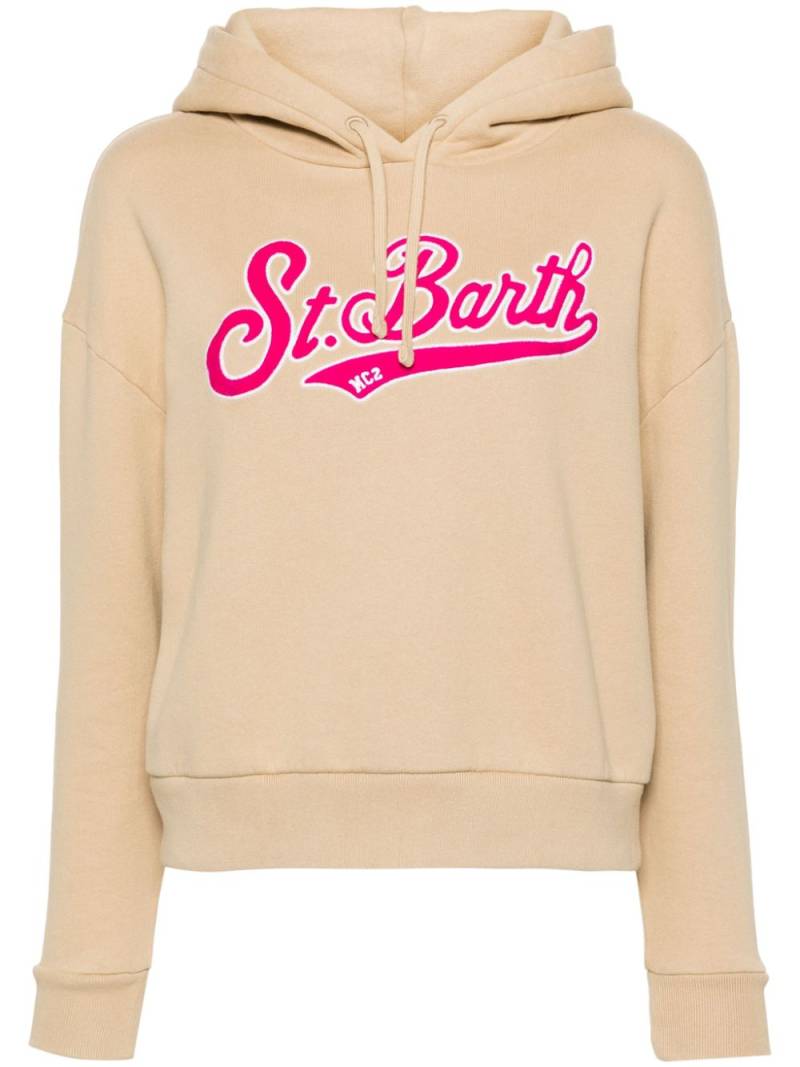 MC2 Saint Barth logo-embroidered cotton hoodie - Neutrals von MC2 Saint Barth