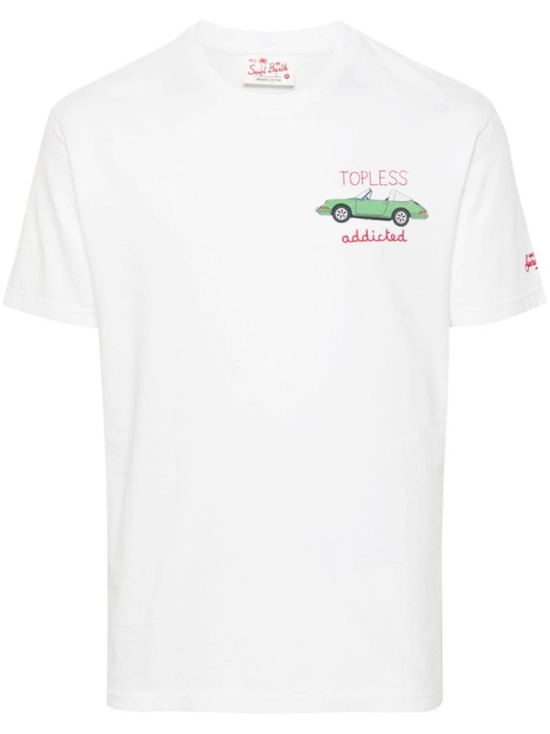 MC2 Saint Barth logo-embroidered organic cotton T-shirt - White von MC2 Saint Barth