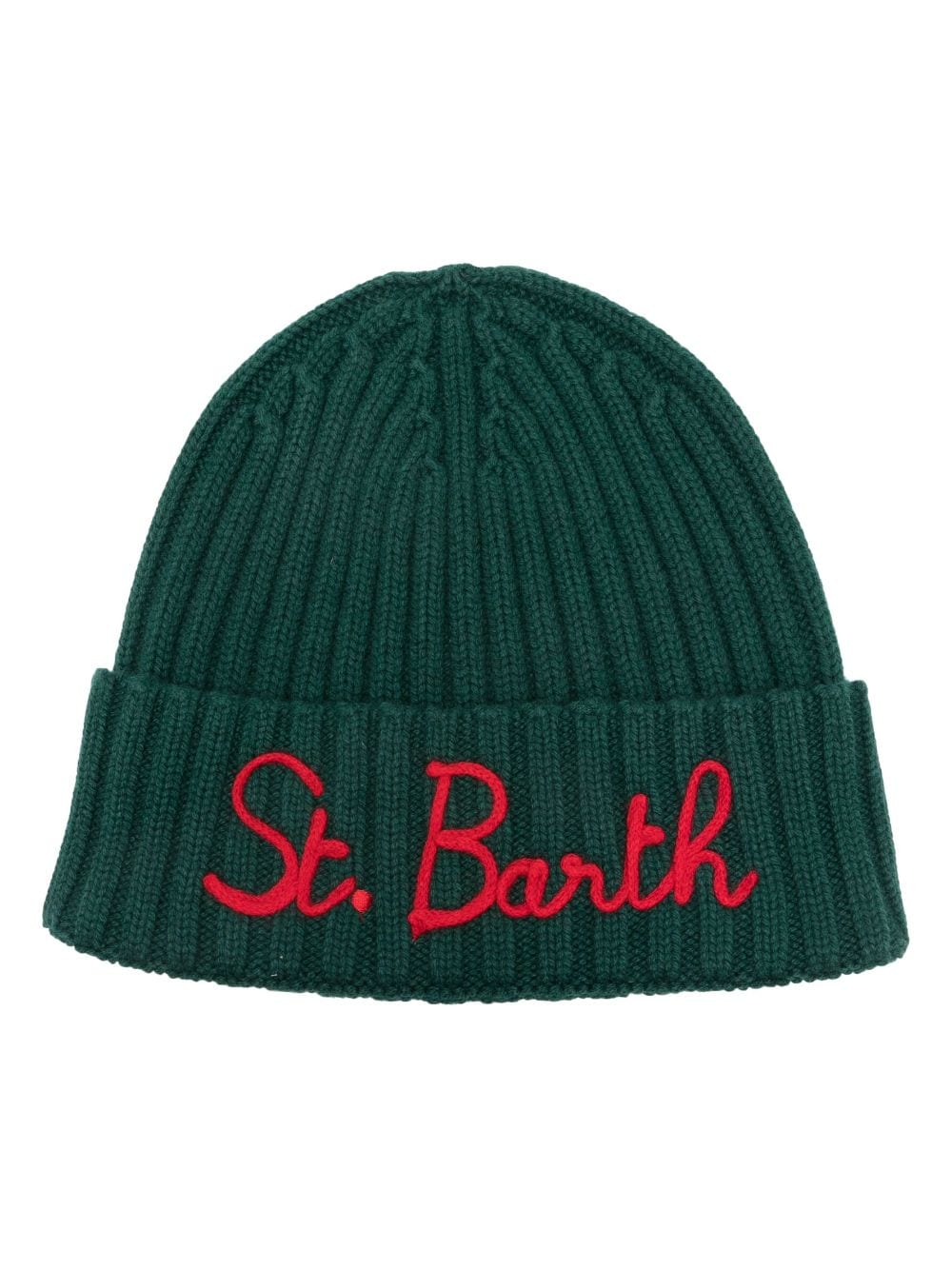 MC2 Saint Barth logo-embroidered ribbed-knit beanie - Green von MC2 Saint Barth