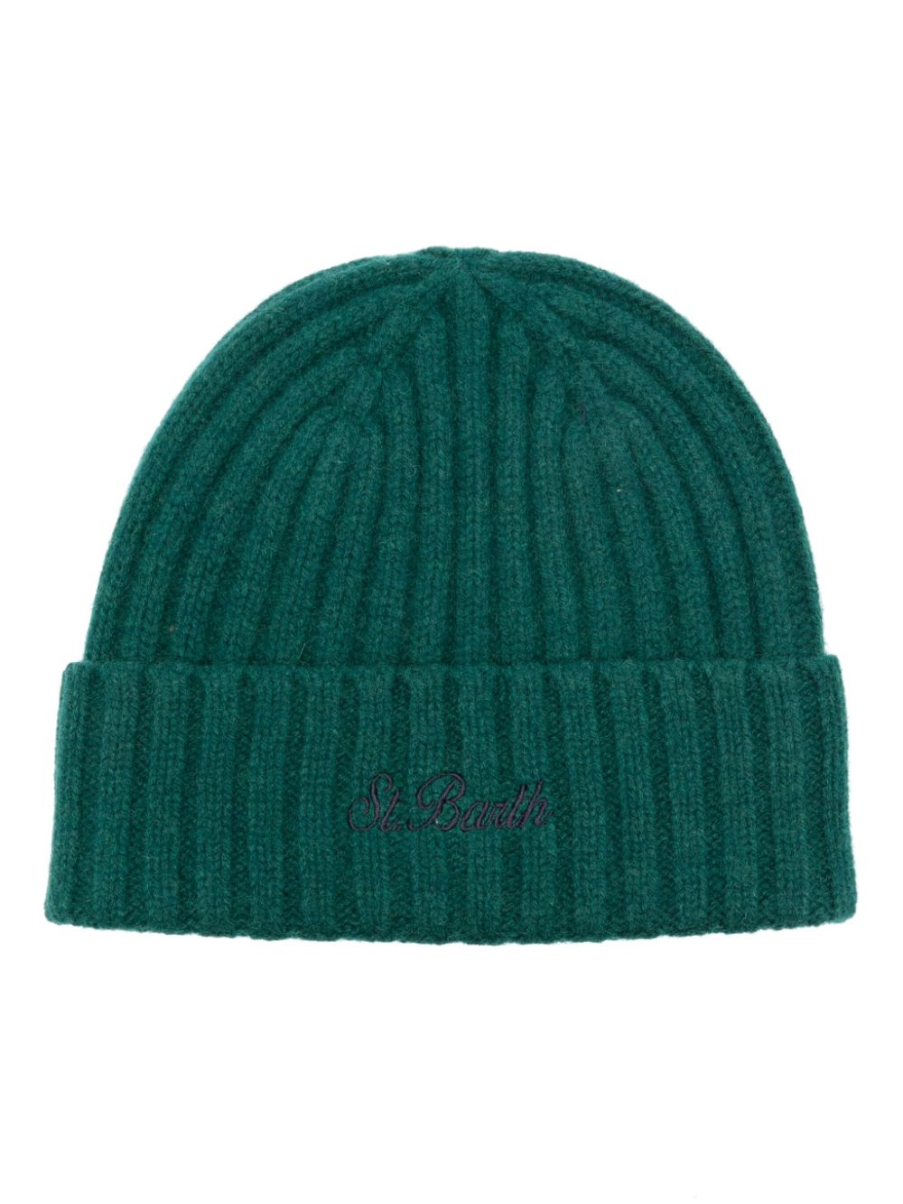 MC2 Saint Barth logo-embroidered ribbed-knit beanie - Green von MC2 Saint Barth