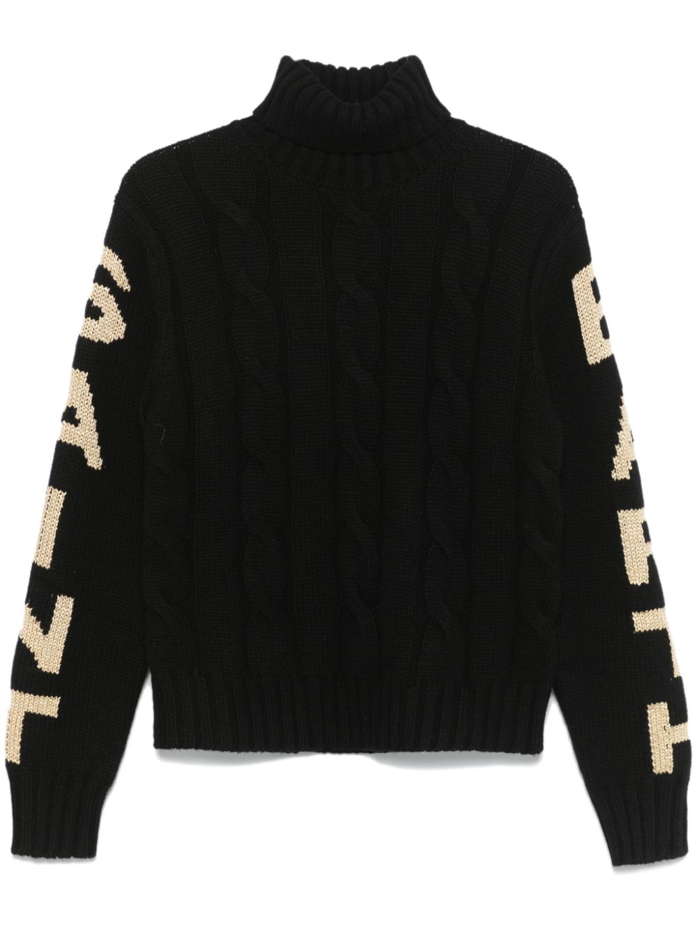 MC2 Saint Barth logo-jacquard turtleneck sweater - Black von MC2 Saint Barth