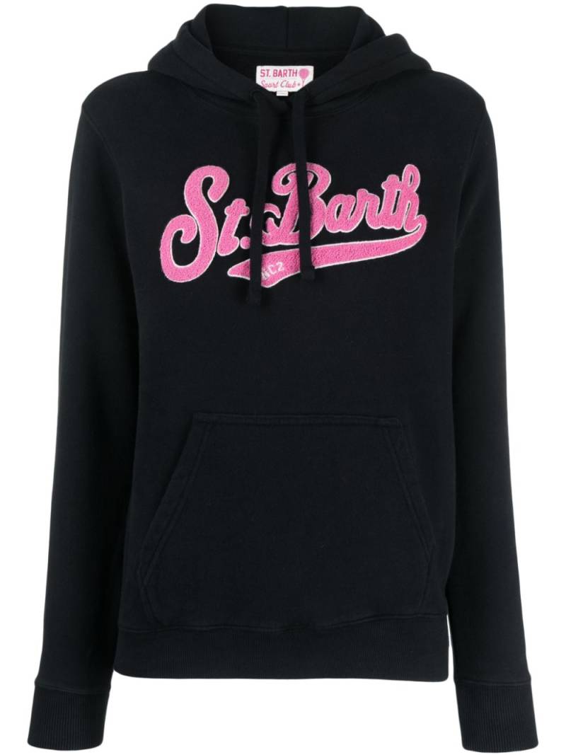 MC2 Saint Barth logo-patch cotton hoodie - Black von MC2 Saint Barth