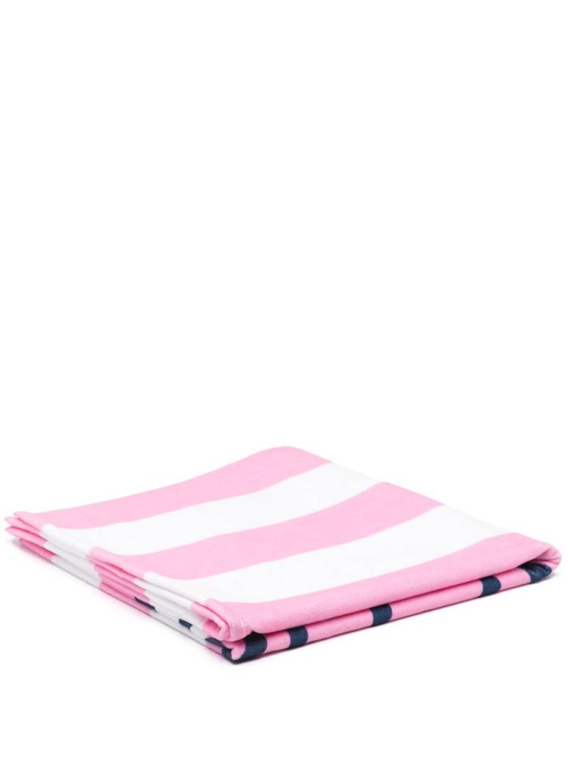 MC2 Saint Barth logo-print striped beach towel - Pink von MC2 Saint Barth