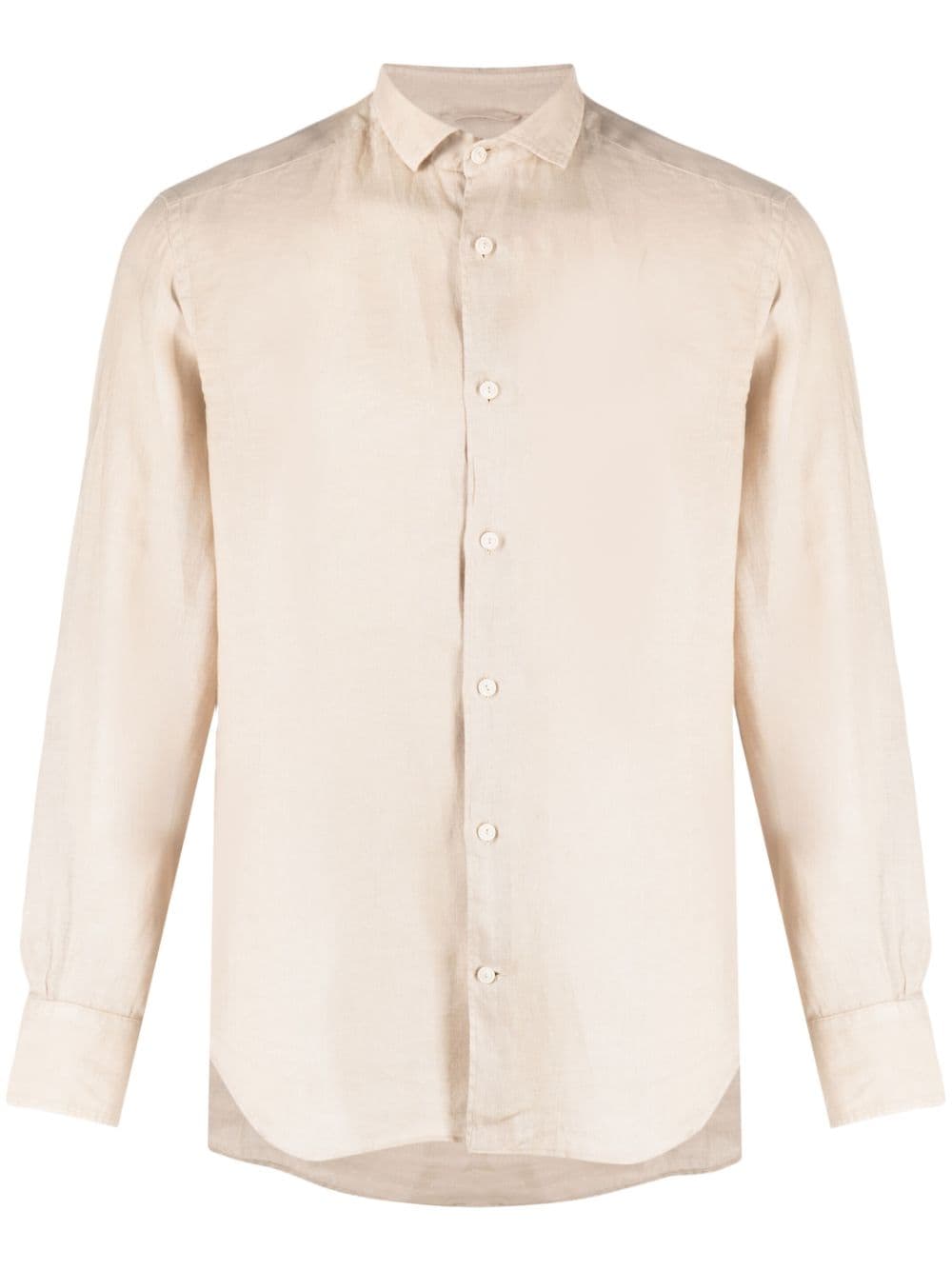 MC2 Saint Barth long-sleeve linen shirt - Neutrals von MC2 Saint Barth