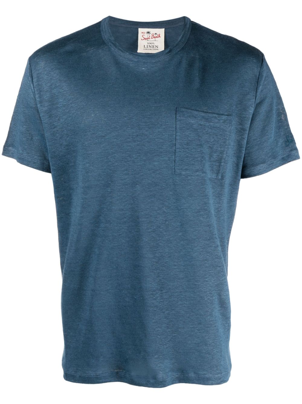 MC2 Saint Barth short-sleeve linen T-shirt - Blue von MC2 Saint Barth