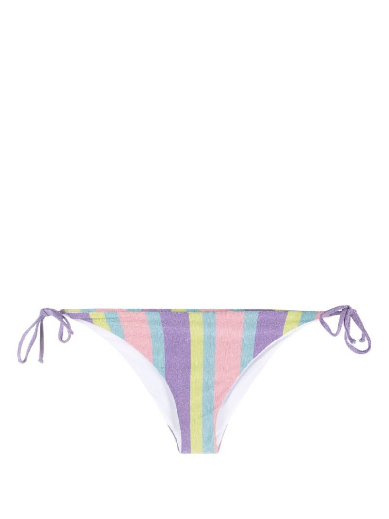 MC2 Saint Barth stripe-print tied bikini briefs - Pink von MC2 Saint Barth