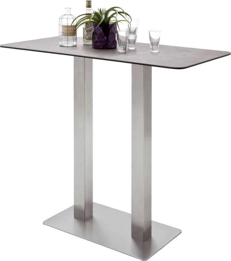 MCA furniture Bartisch »Zarina«, Bartisch mit Glaskeramik Tischplatte mit Edelstahl Gestell von MCA furniture