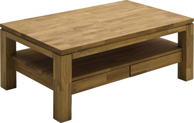 MCA furniture Couchtisch, Couchtisch Massivholz mit Schubladen von MCA furniture