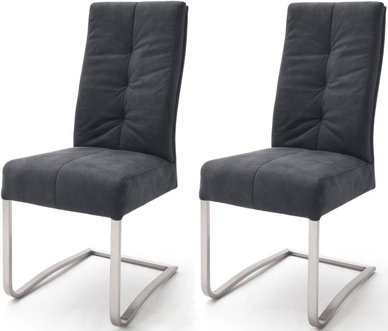 MCA furniture Esszimmerstuhl »Salva Schwingstuhl 1«, (Set), 2 St., Microfaser, mit Tonnentaschenfederkern, belastbar bis max. 120 kg von MCA furniture