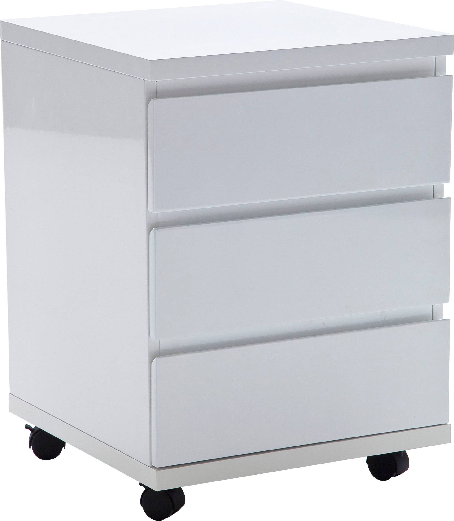 MCA furniture Rollcontainer »RC«, Büroschrank rollbar, weiss hochglanz von MCA furniture