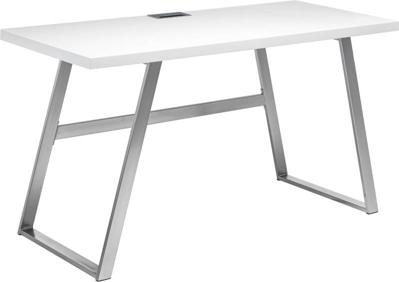 MCA furniture Schreibtisch »Andria«, Weiss matt lackiert mit Kabeldurchlass, Breite 140 cm von MCA furniture