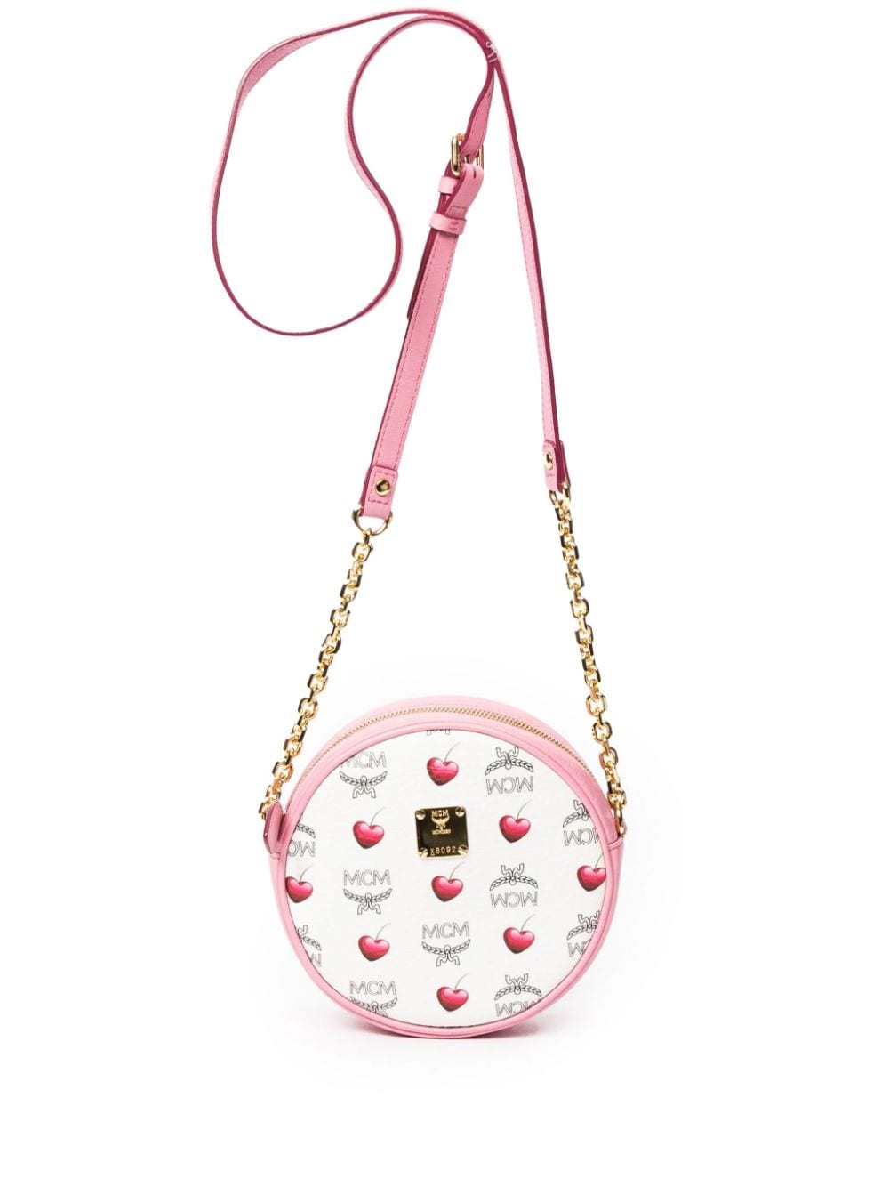 MCM Cherry Tambourine cross body bag - White von MCM