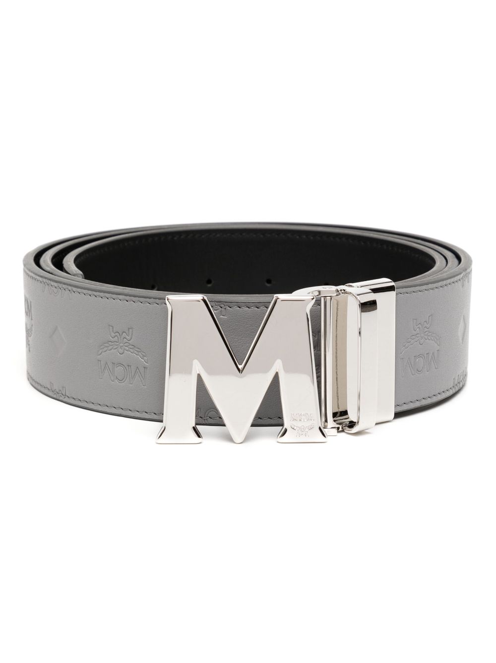 MCM Claus monogram-pattern leather belt - Grey von MCM