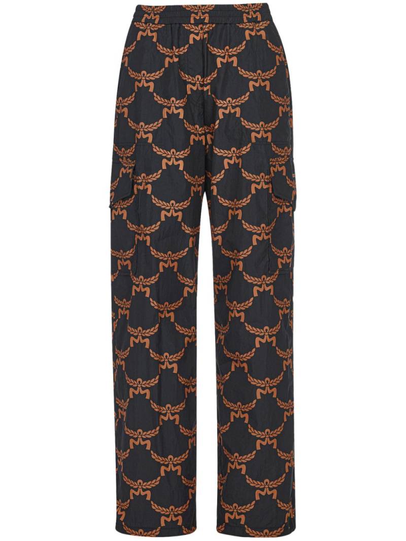 MCM Lauretos-monogram trousers - Black von MCM