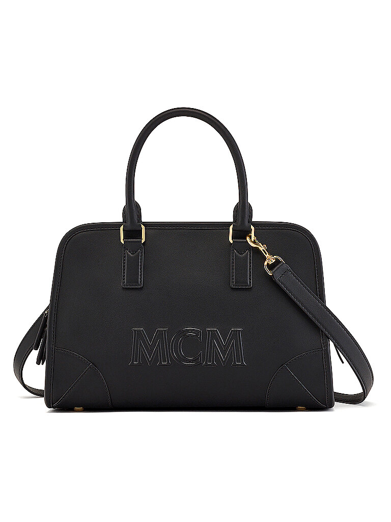 MCM Ledertasche - Henkeltasche AREN BOSTON  Medium  schwarz von MCM