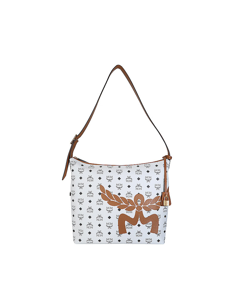 MCM Ledertasche - Hobo AREN Large  weiss von MCM