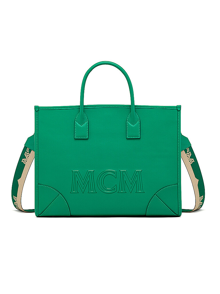 MCM Ledertasche - Tote Bag MÜNCHEN grün von MCM