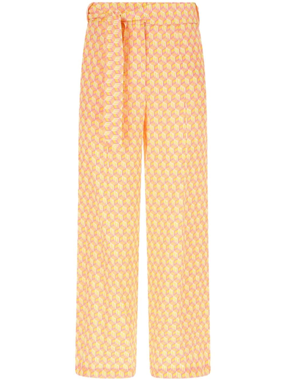 MCM Printed trousers - Yellow von MCM