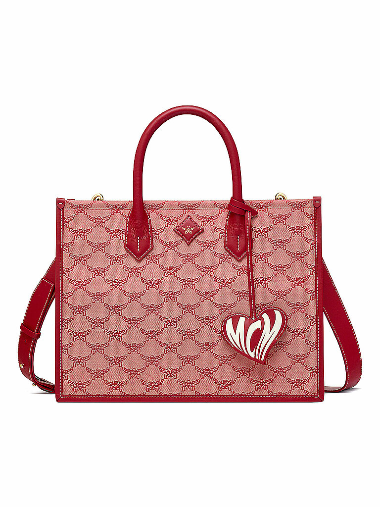 MCM Tasche - Tote Bag LAURETOS VALENTINE Medium rot von MCM