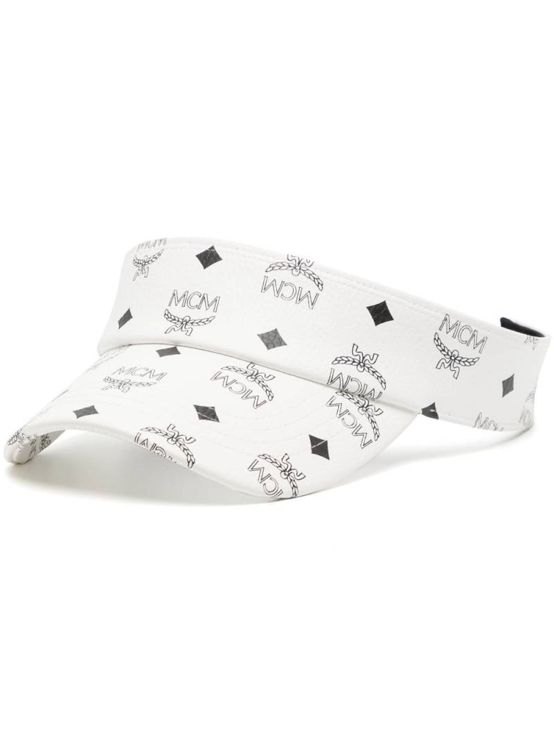 MCM Visetos monogram-print visor cap - Black von MCM