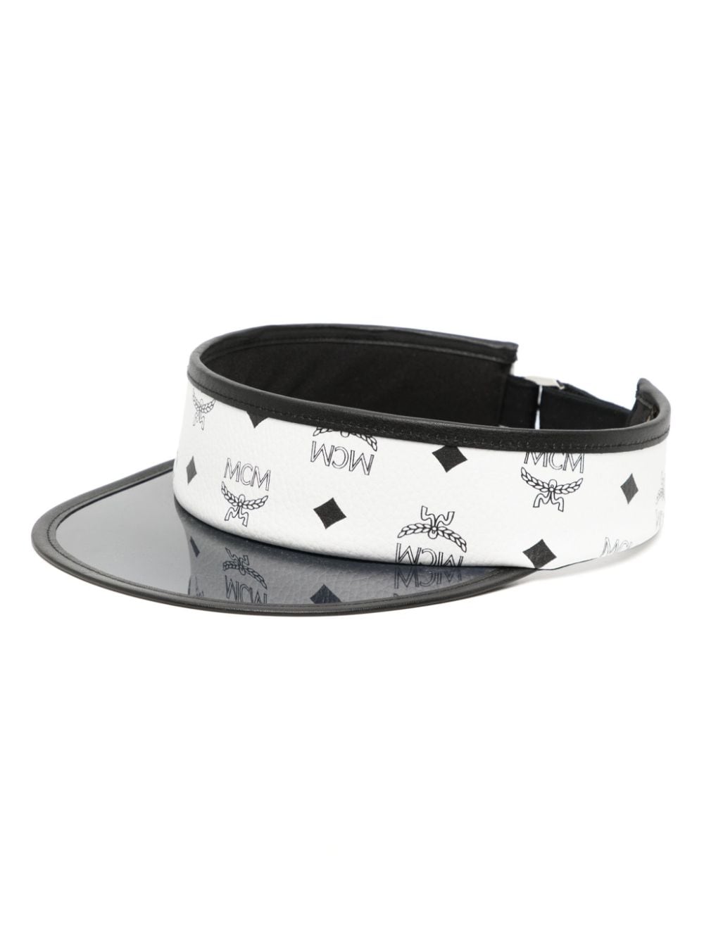 MCM Visetos-print flat-peak visor - White von MCM