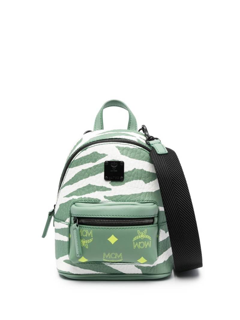 MCM animal-print leather backpack - Green von MCM