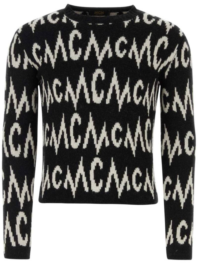 MCM intarsia-knit logo jumper - Black von MCM