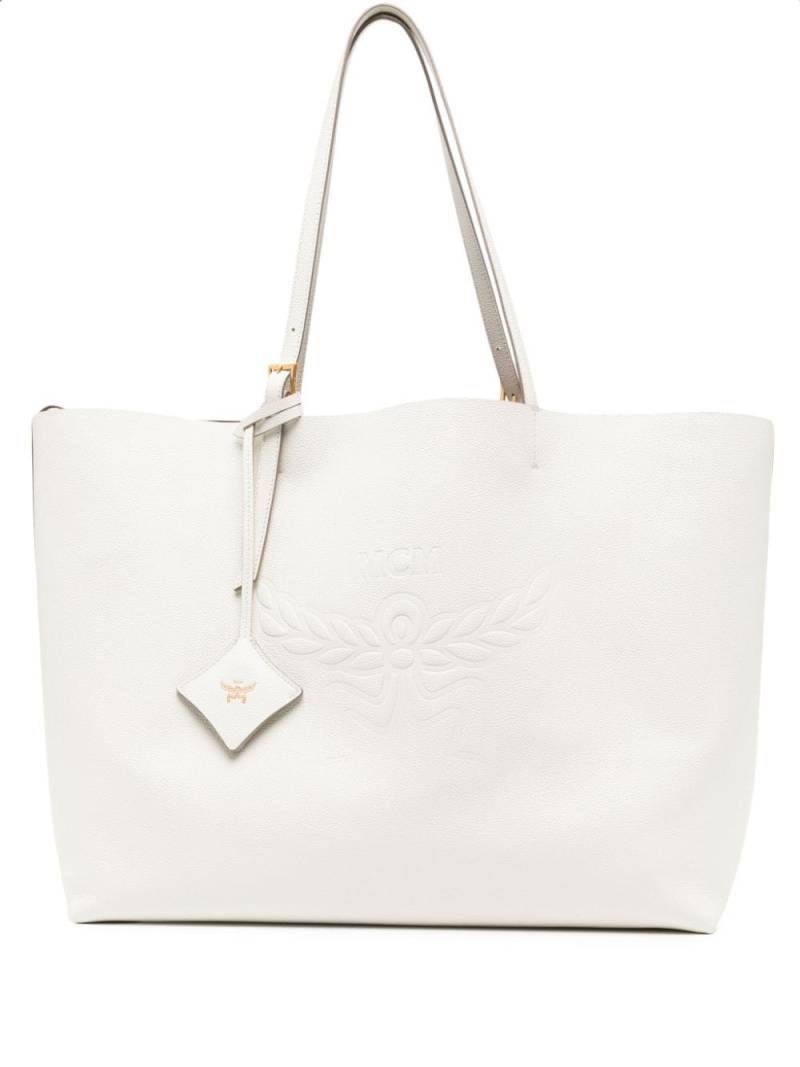 MCM large Himmel leather tote bag - White von MCM