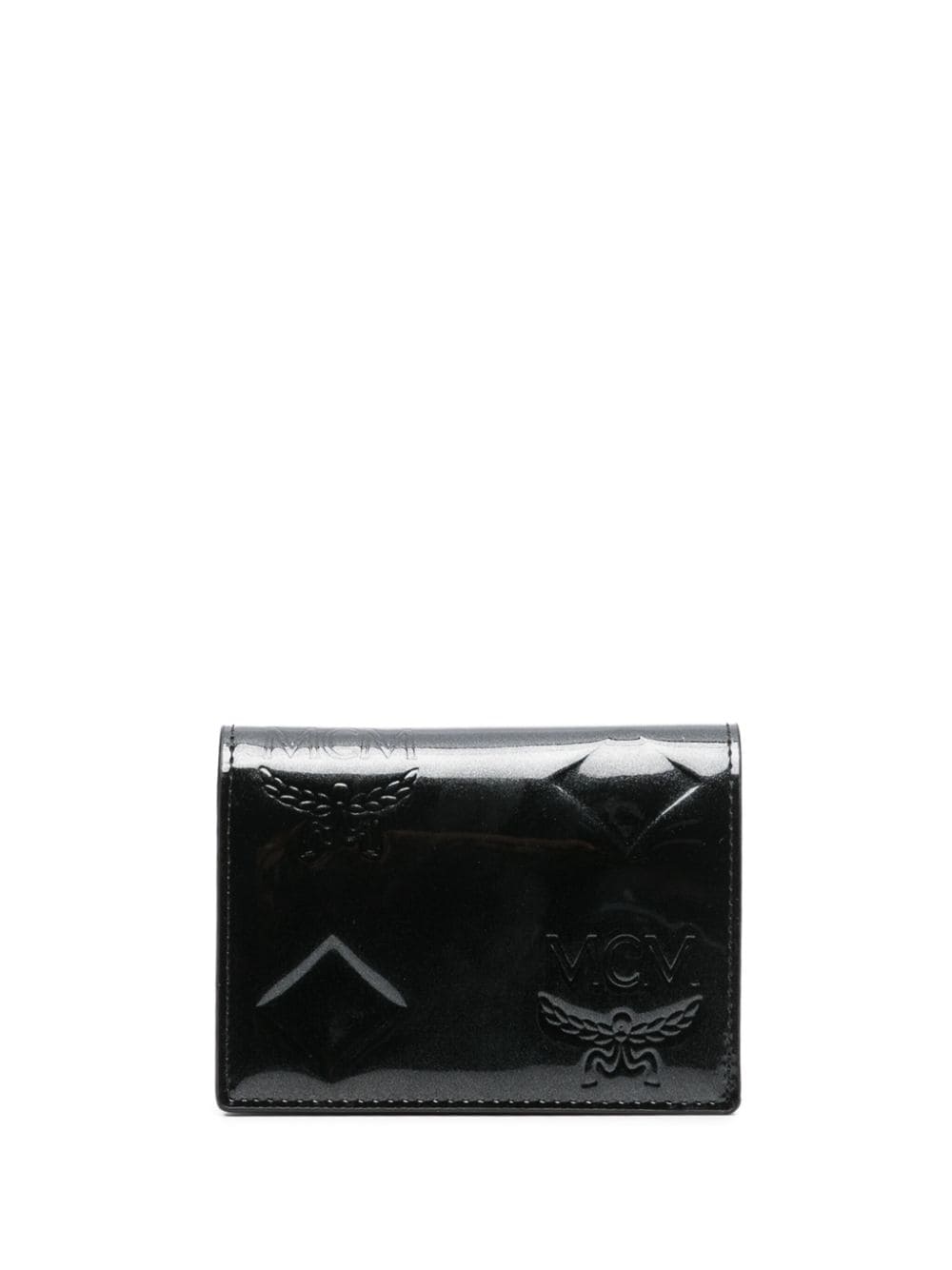 MCM logo-debossed leather wallet - Black von MCM