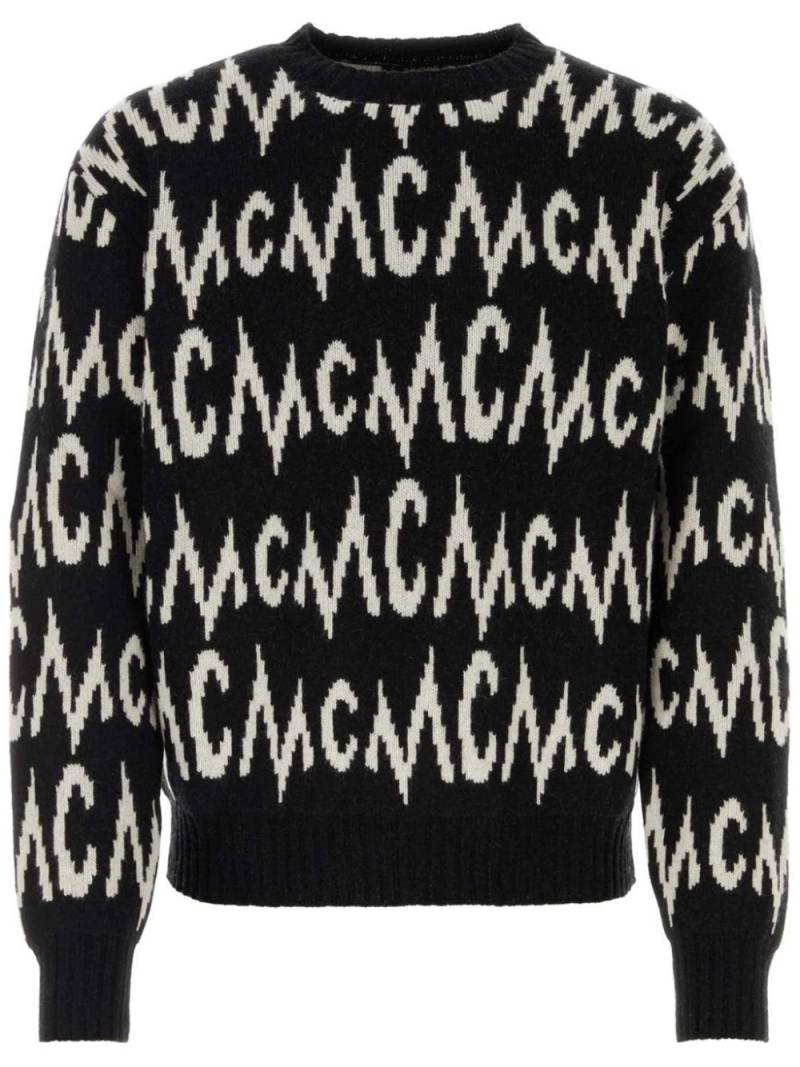 MCM logo-intarsia jumper - Black von MCM