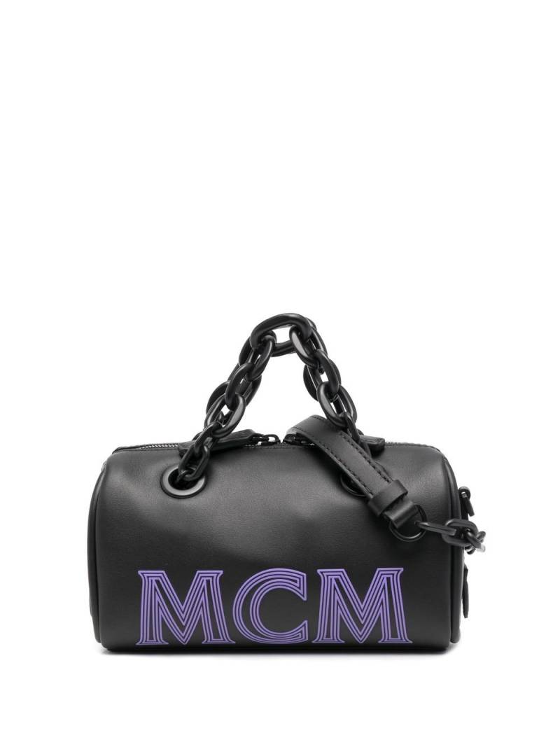 MCM logo top-handle tote - Black von MCM