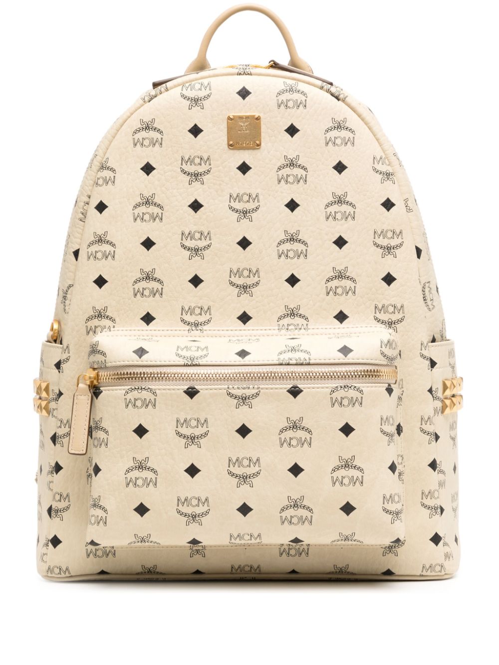 MCM medium Stark Studded leather backpack - White von MCM