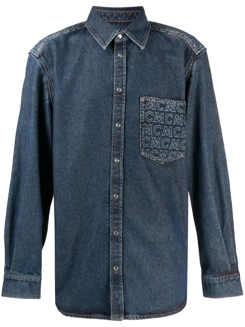 MCM medium wash denim shirt - Blue von MCM