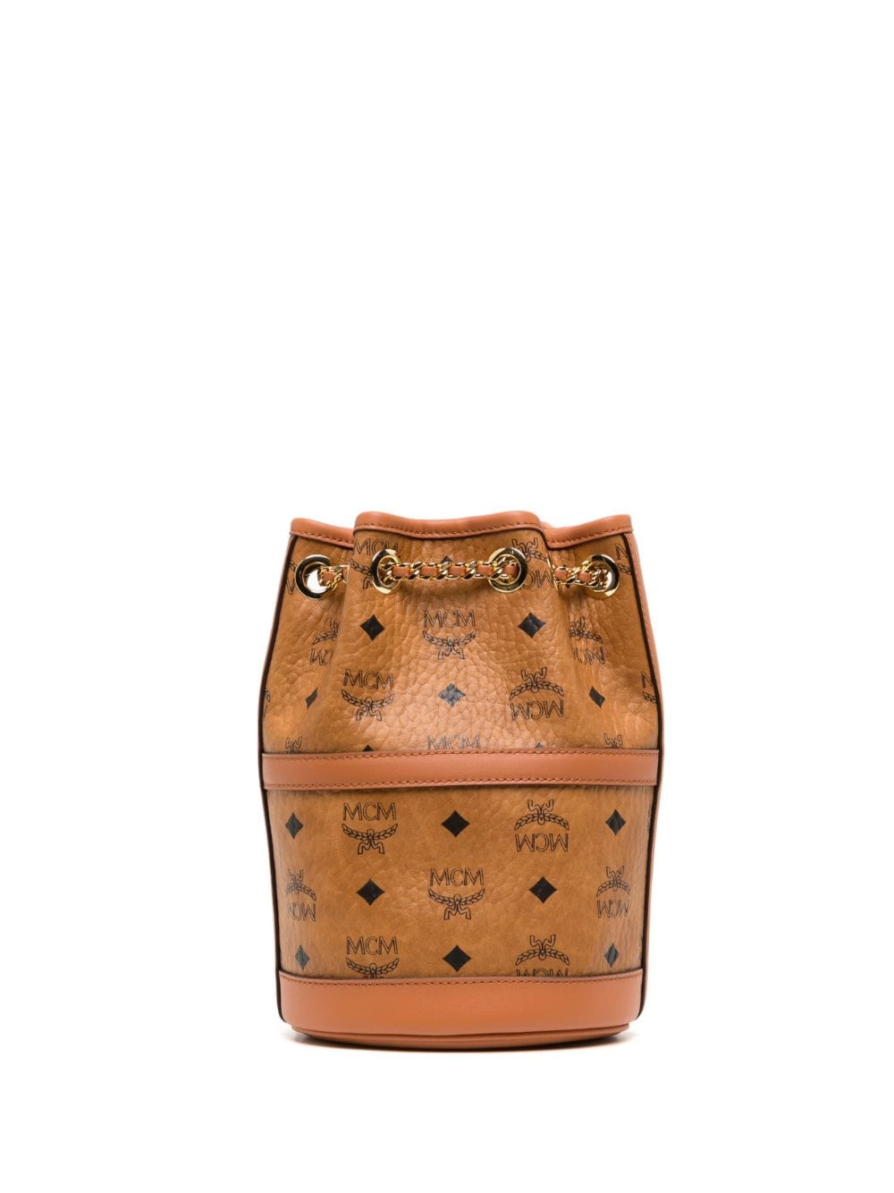 MCM mini Aren chain leather backpack - Brown von MCM