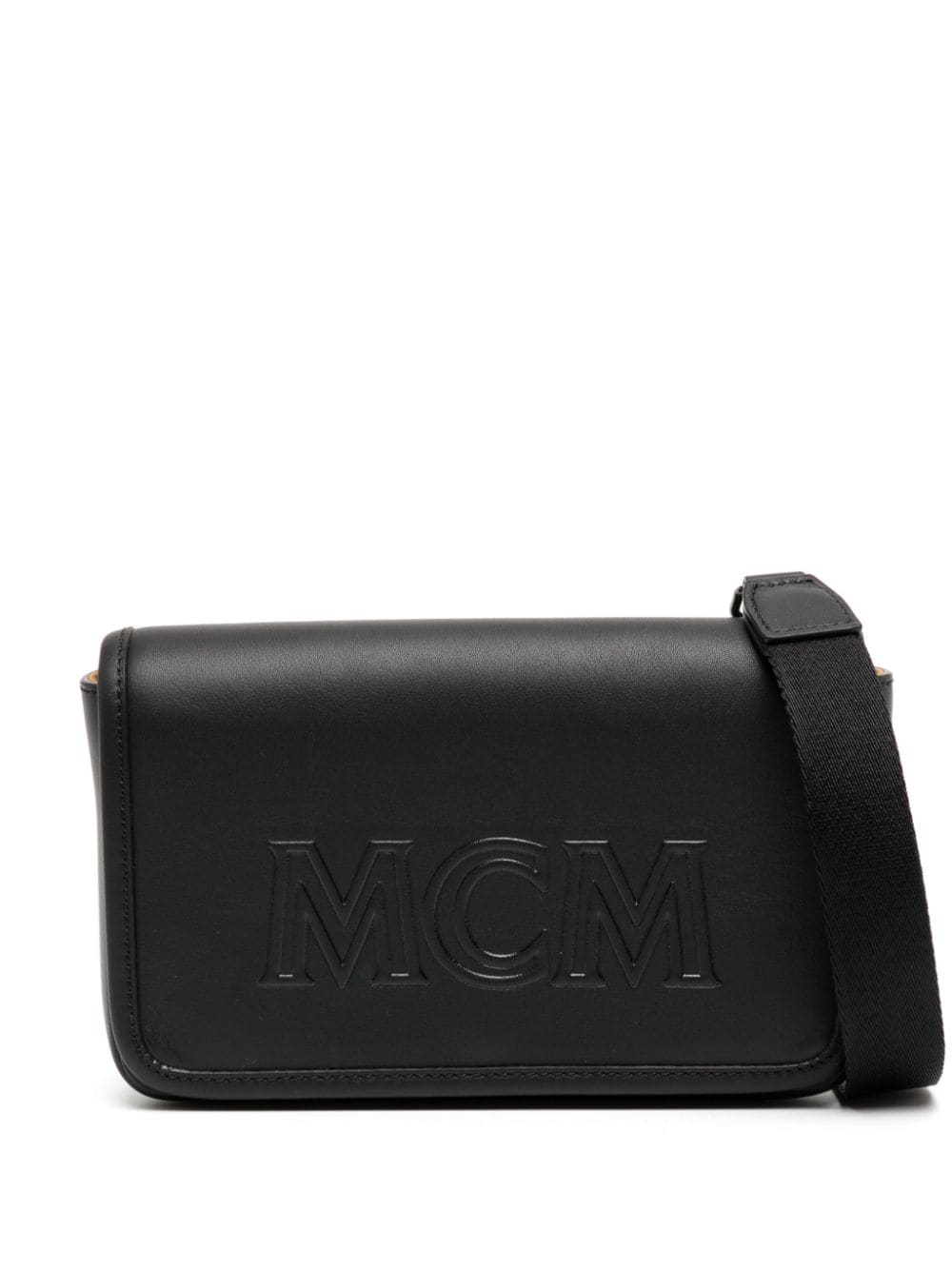 MCM mini Aren leather messenger bag - Black von MCM